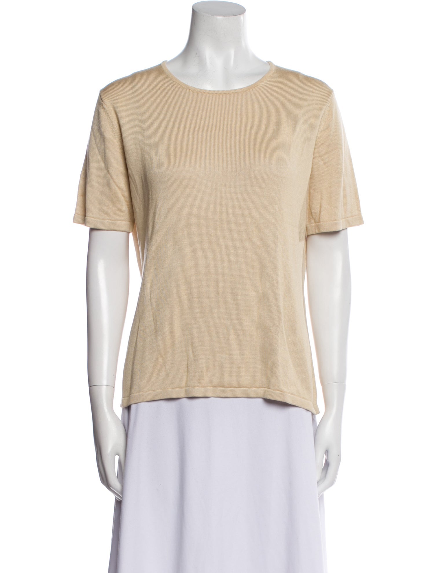 Neiman Marcus Silk Crew Neck Sweater