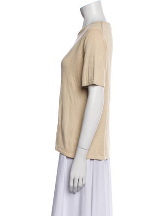 Neiman Marcus Silk Crew Neck Sweater