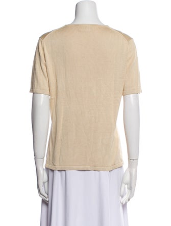 Neiman Marcus Silk Crew Neck Sweater