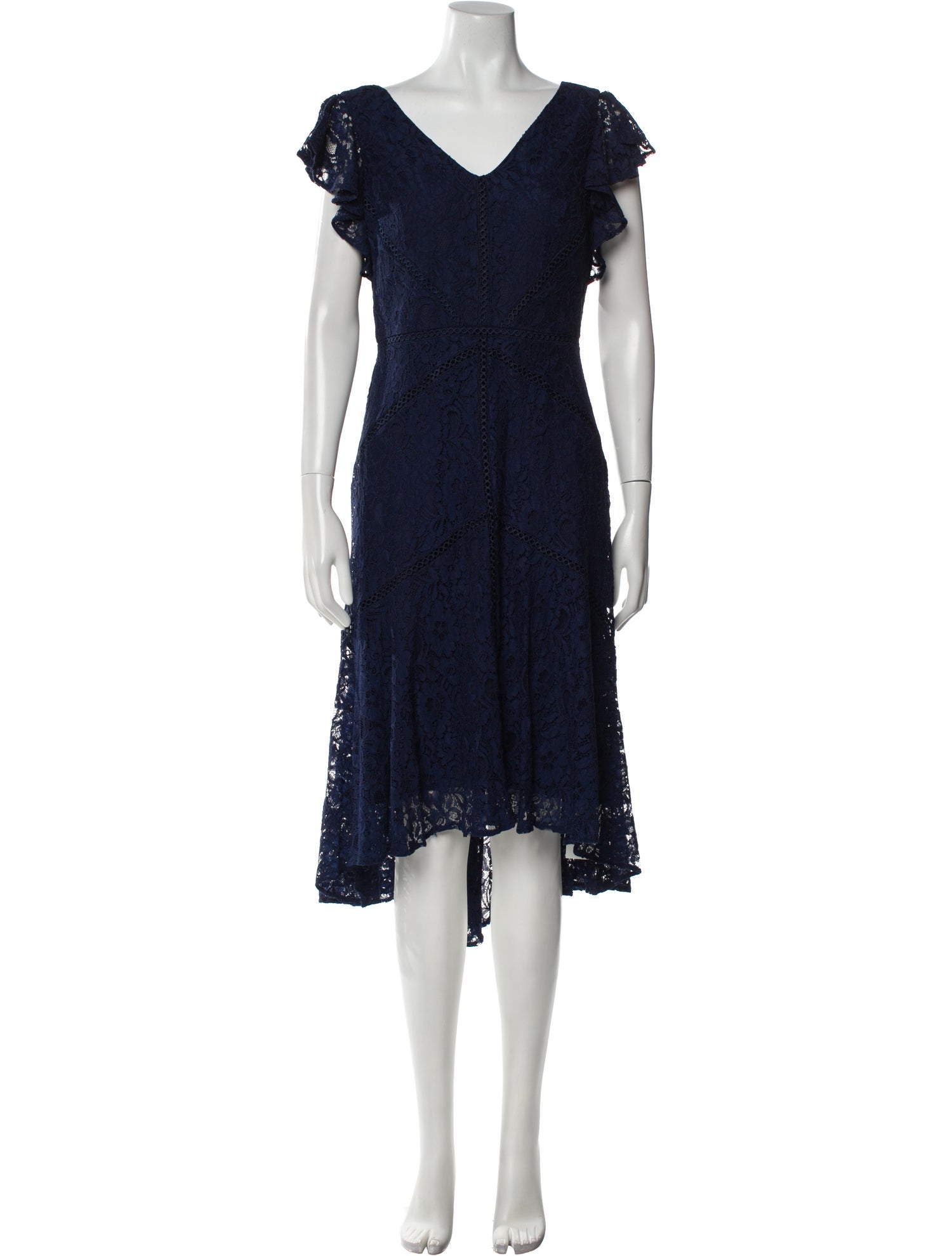 Neiman Marcus V-Neck Midi Length Dress