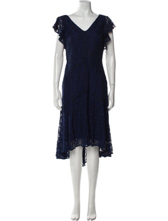 Neiman Marcus V-Neck Midi Length Dress