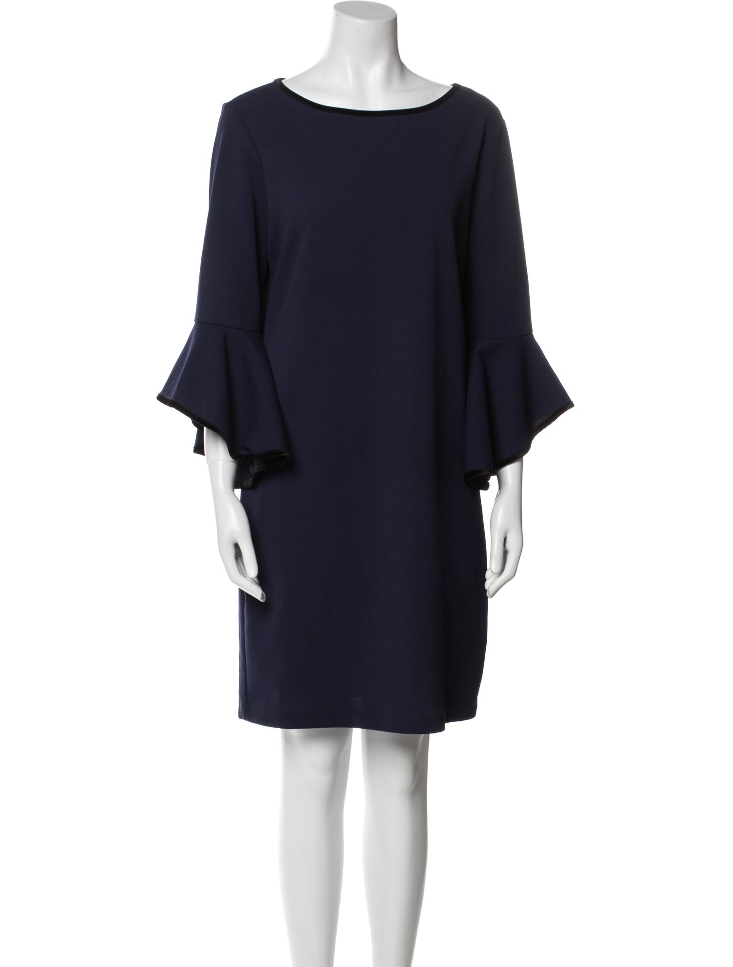 Neiman Marcus Bateau Neckline Knee-Length Dress