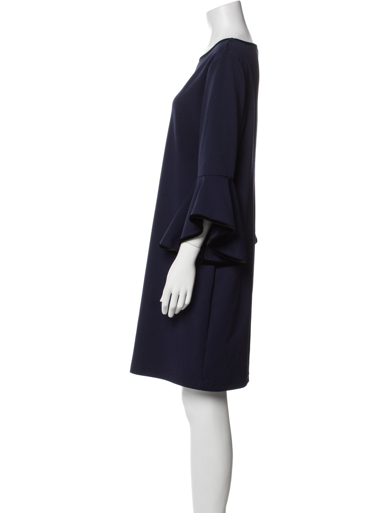 Neiman Marcus Bateau Neckline Knee-Length Dress