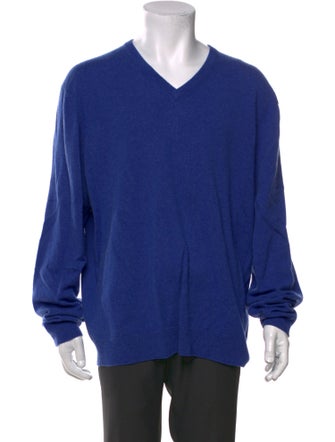 Neiman Marcus Cashmere V-Neck Pullover