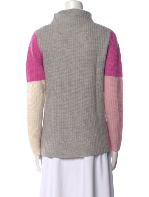 Neiman Marcus Cashmere Colorblock Pattern Sweater