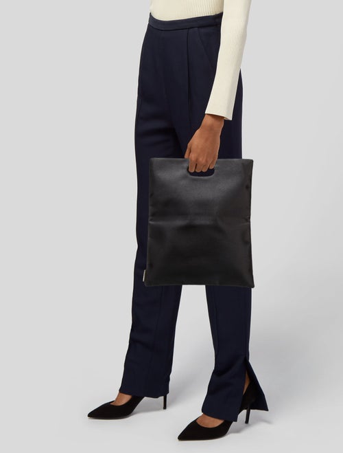 Neiman Marcus Satin Top Handle Bag