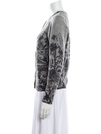 Neiman Marcus Cashmere Printed Sweater