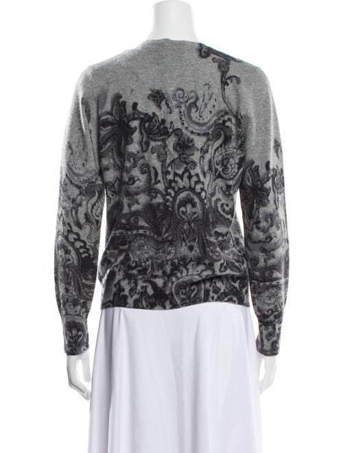 Neiman Marcus Cashmere Printed Sweater