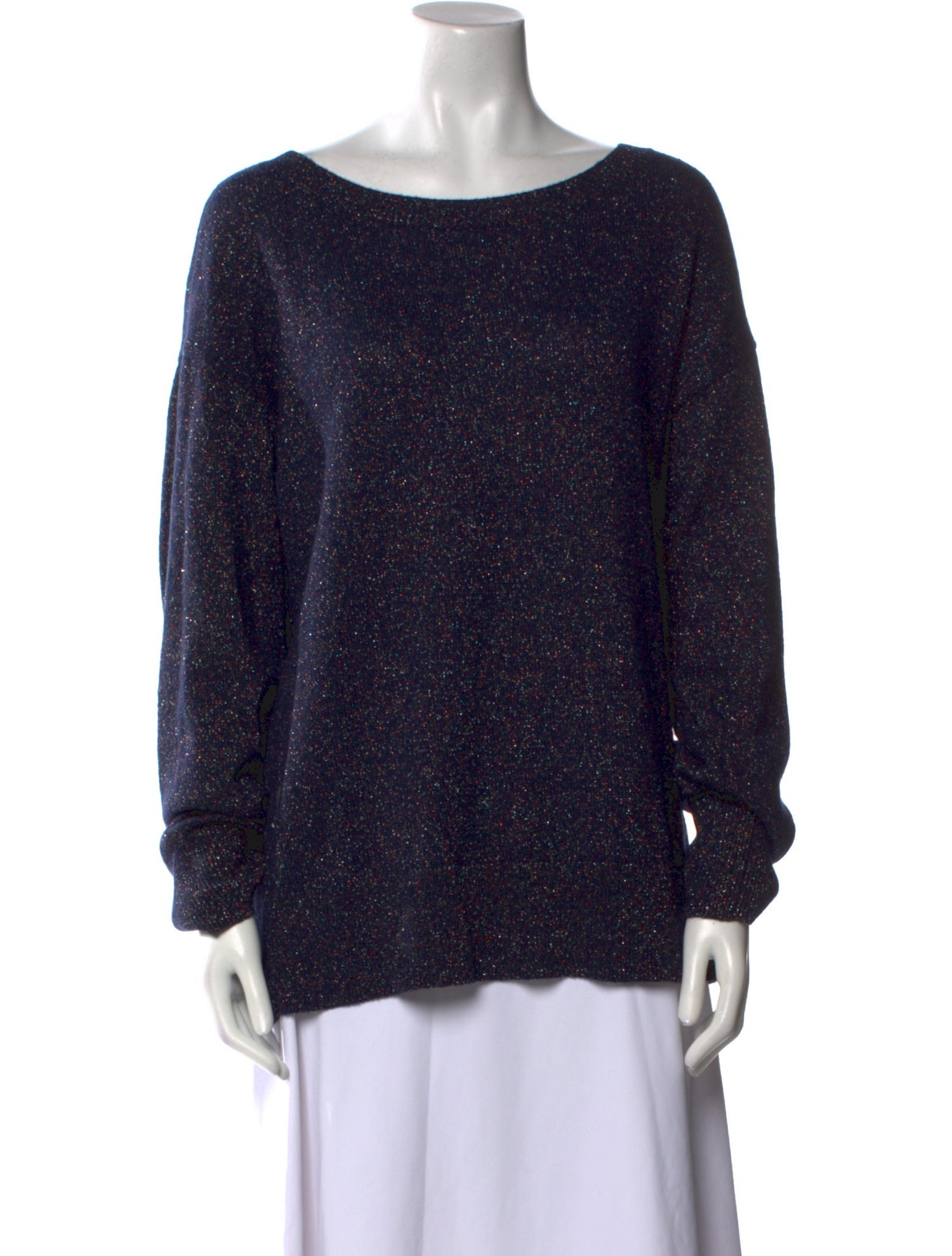 Neiman Marcus Cashmere Bateau Neckline Sweater
