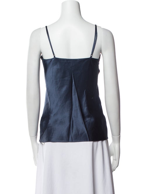 Neiman Marcus Silk V-Neck Top