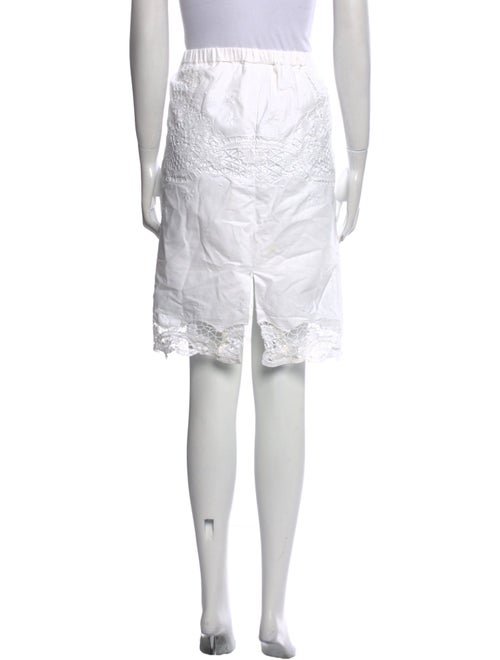 Neiman Marcus Crochet Trim Knee-Length Skirt