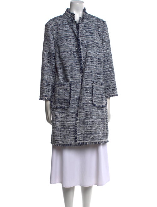 Neiman Marcus Printed Mock Neck Sweater