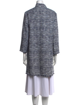 Neiman Marcus Printed Mock Neck Sweater