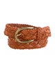Neiman Marcus Leather Braided Accents Belt