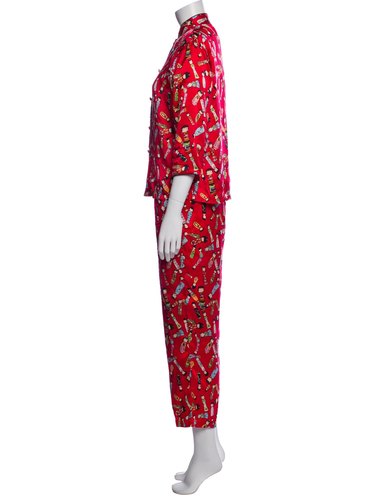 Neiman Marcus Silk Printed Pajamas