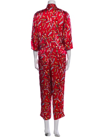 Neiman Marcus Silk Printed Pajamas