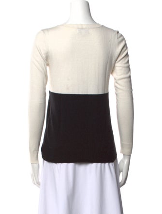 Neiman Marcus Printed Scoop Neck Sweater