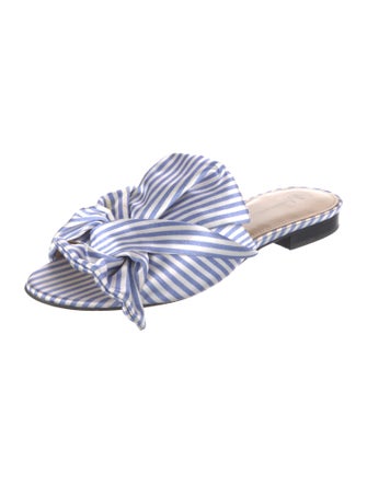 Neiman Marcus Striped Slides