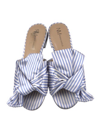 Neiman Marcus Striped Slides