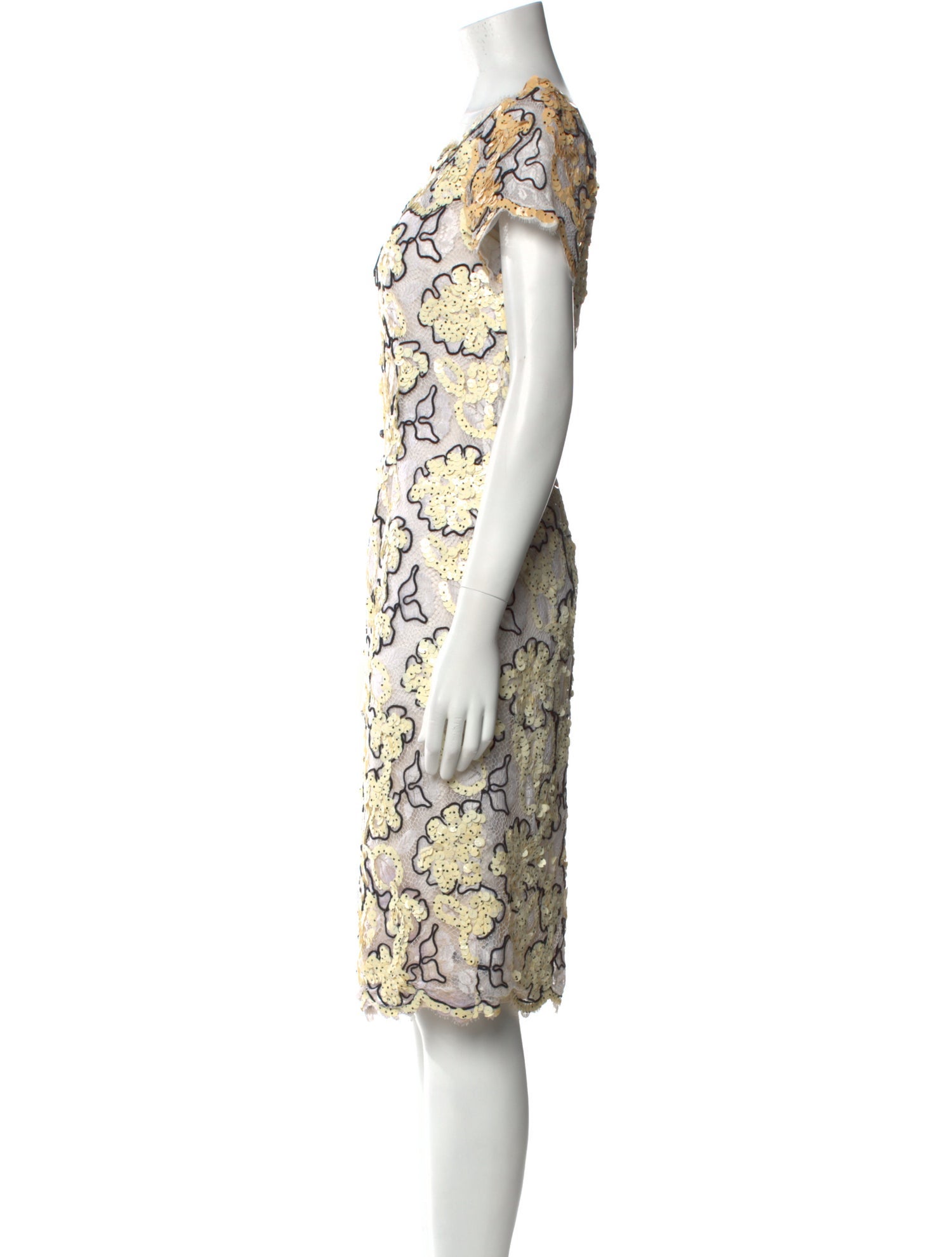 Neiman Marcus Printed Midi Length Dress