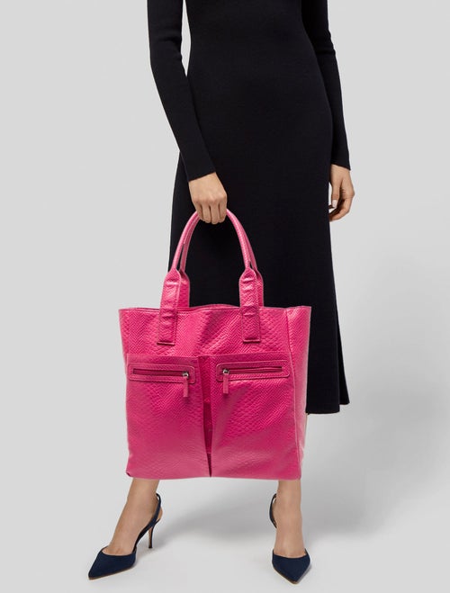 Neiman Marcus Embossed Leather Tote