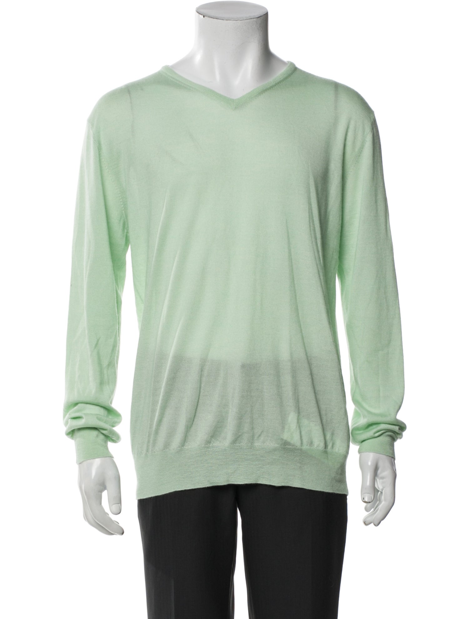 Neiman Marcus Cashmere V-Neck Pullover