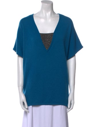 Neiman Marcus Cashmere V-Neck Sweater