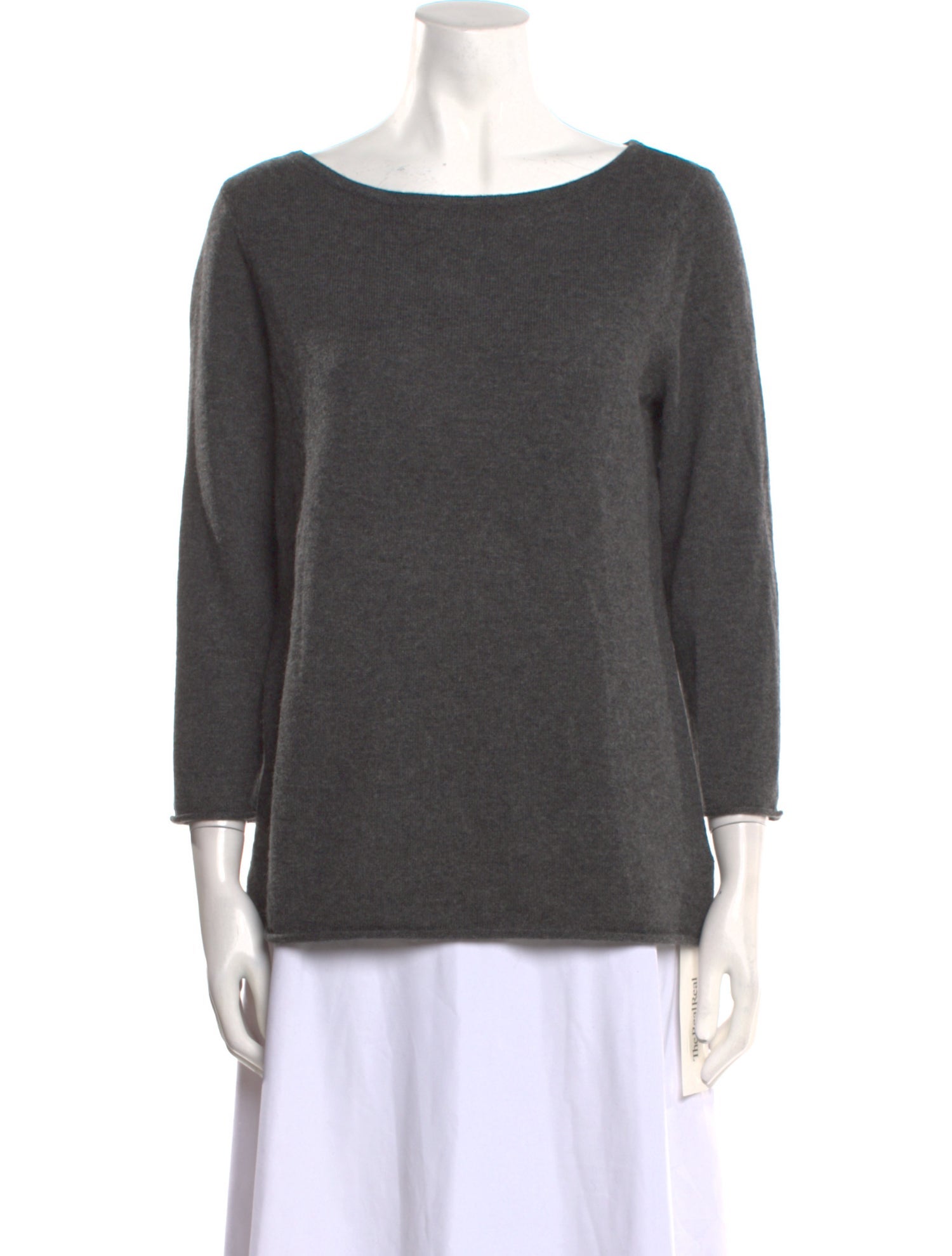 Neiman Marcus Cashmere Bateau Neckline Sweater
