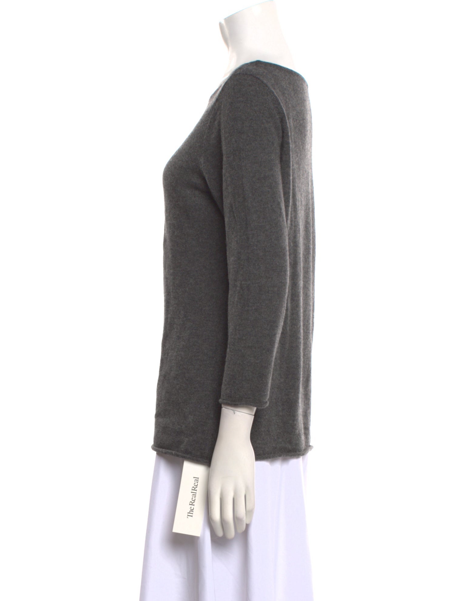 Neiman Marcus Cashmere Bateau Neckline Sweater