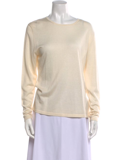 Neiman Marcus Silk Scoop Neck Sweater