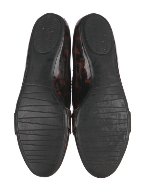 Neiman Marcus Patent Leather Animal Print Flats