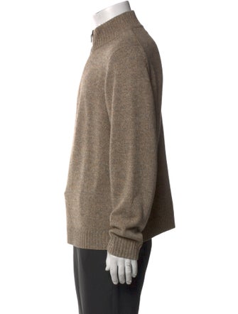 Neiman Marcus Camel Hair Mock Neck Pullover