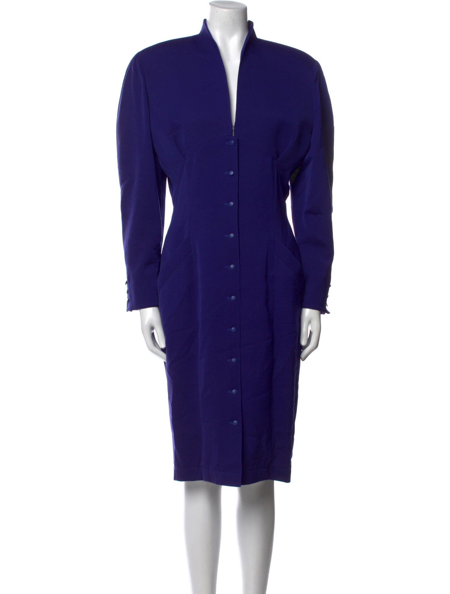 Neiman Marcus Wool Midi Length Dress