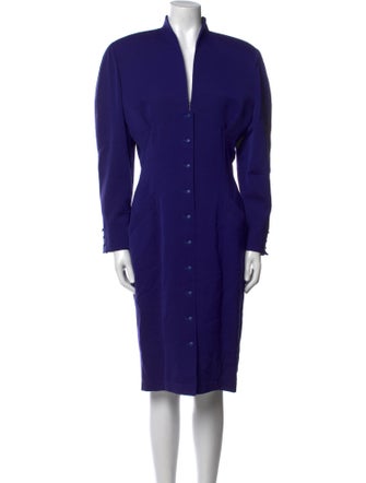 Neiman Marcus Wool Midi Length Dress