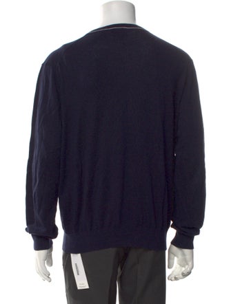 Neiman Marcus V-Neck Long Sleeve Pullover