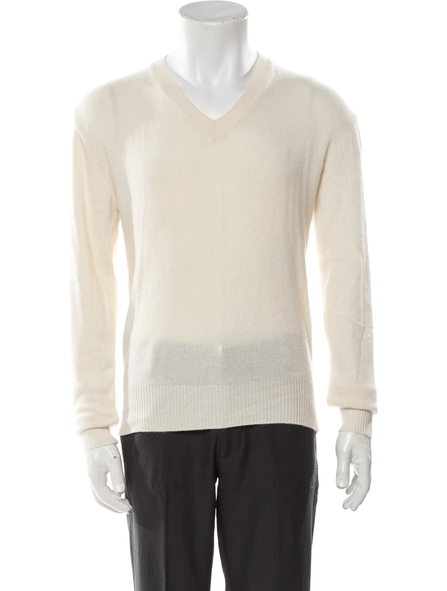 Neiman Marcus Cashmere V-Neck Pullover