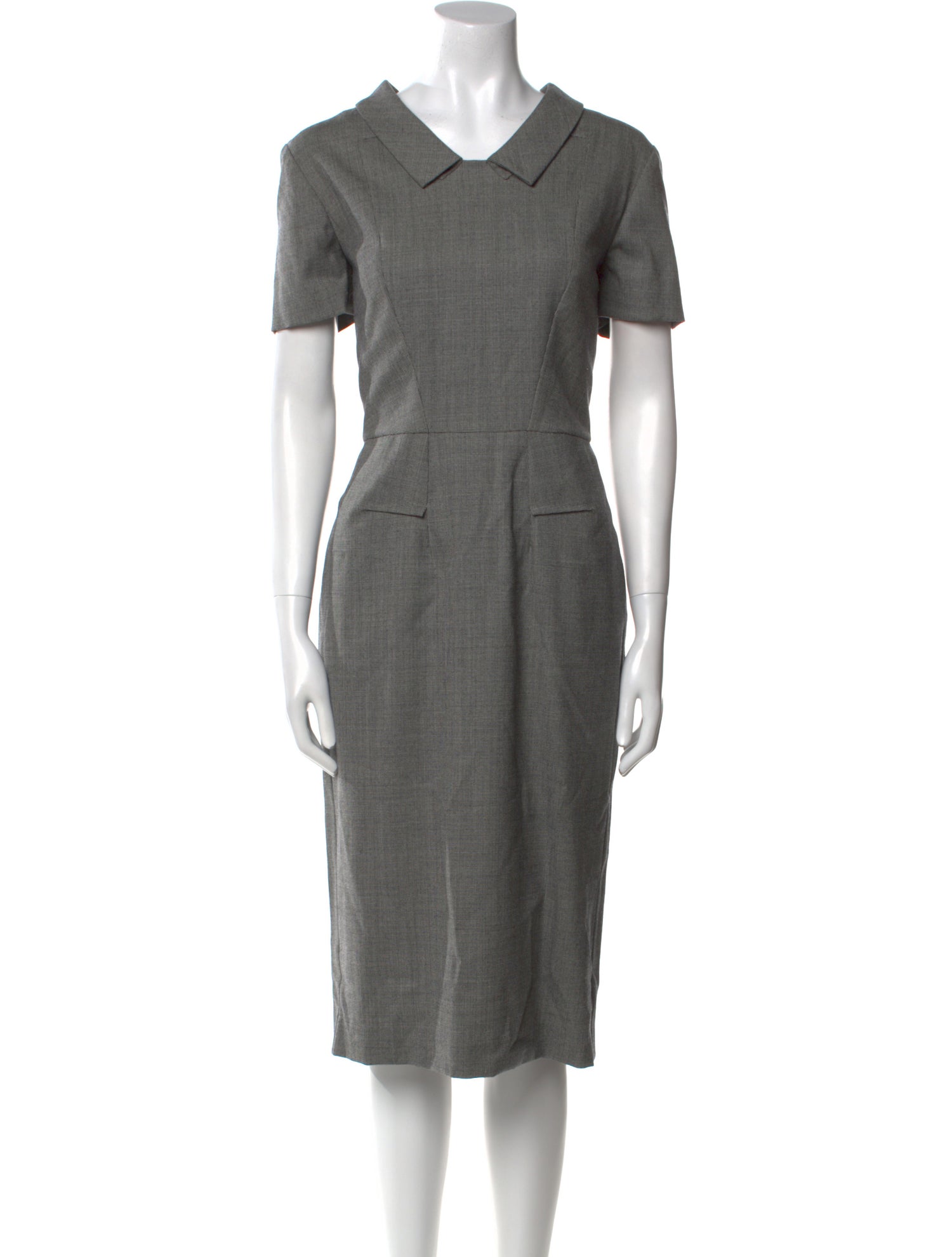 Neiman Marcus Wool Midi Length Dress