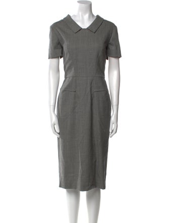 Neiman Marcus Wool Midi Length Dress