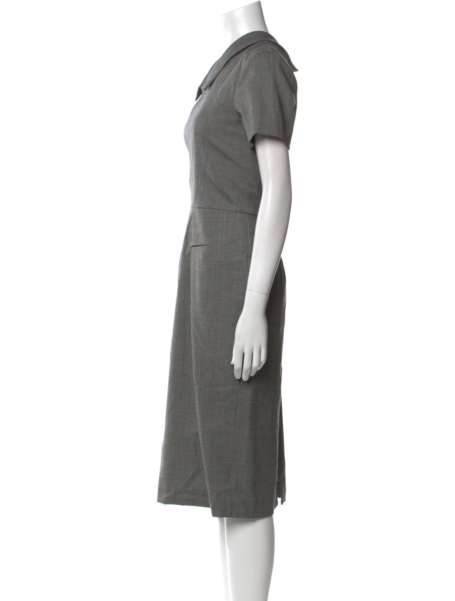 Neiman Marcus Wool Midi Length Dress