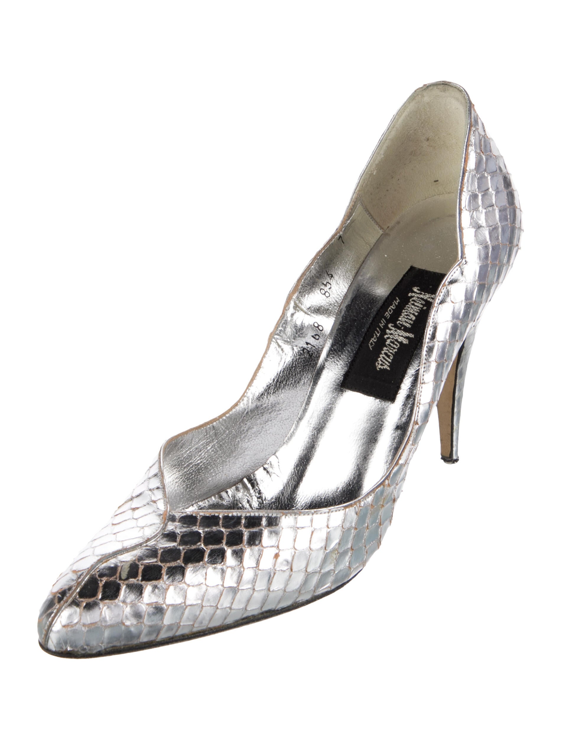 Neiman Marcus Leather Animal Print D'Orsay Pumps