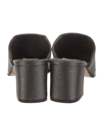 Neiman Marcus Canvas Mules