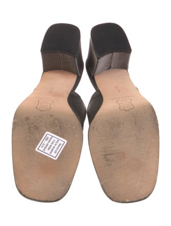 Neiman Marcus Canvas Mules