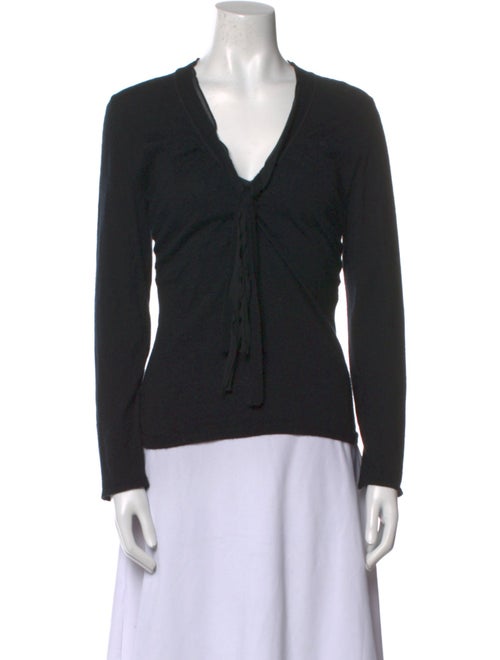 Neiman Marcus Cashmere V-Neck Top