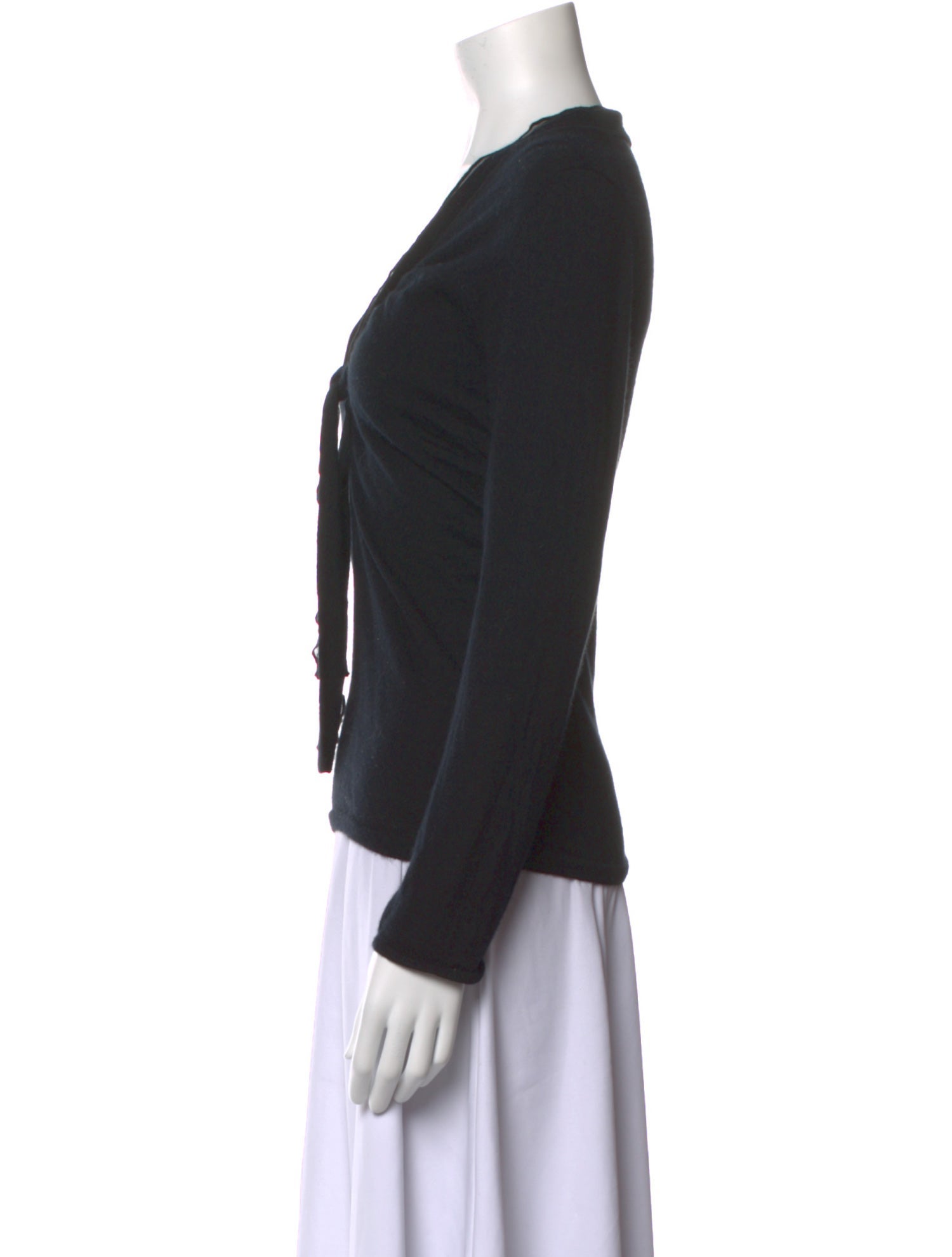 Neiman Marcus Cashmere V-Neck Top