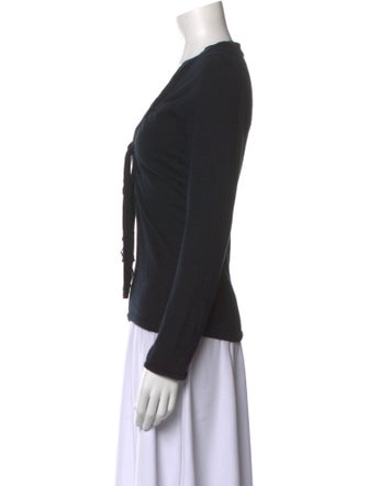 Neiman Marcus Cashmere V-Neck Top