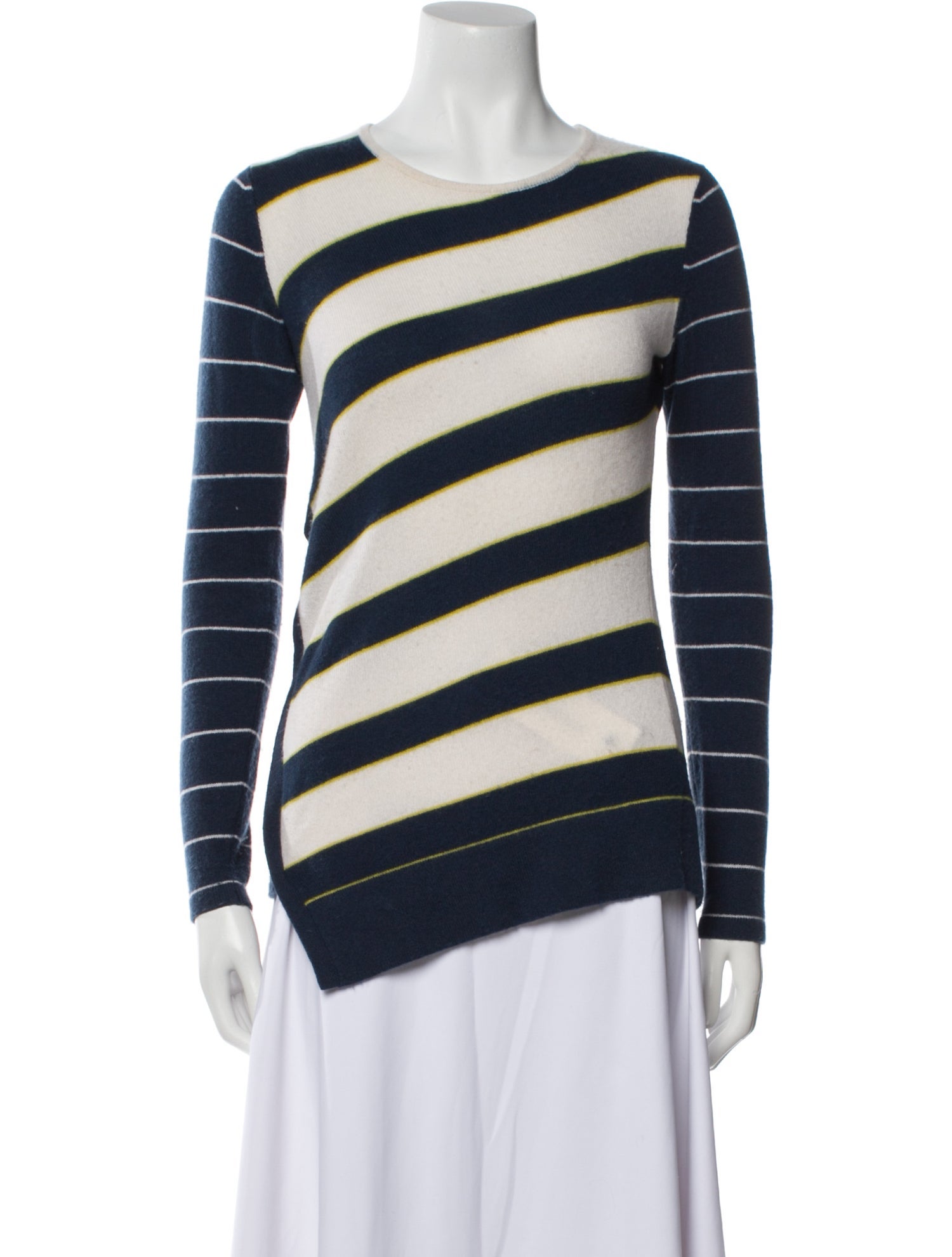 Neiman Marcus Cashmere Striped Sweater