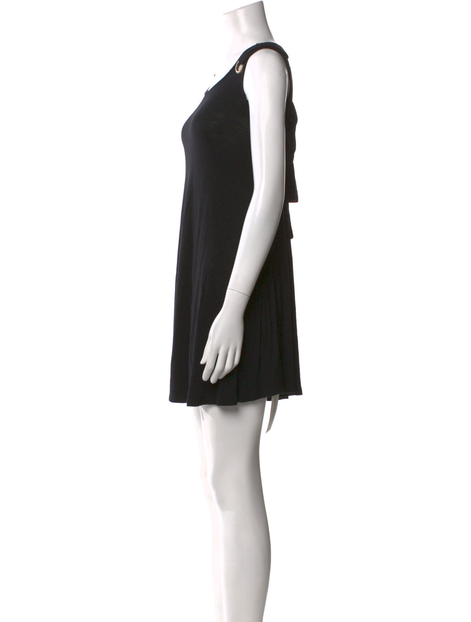 Neiman Marcus Scoop Neck Mini Dress