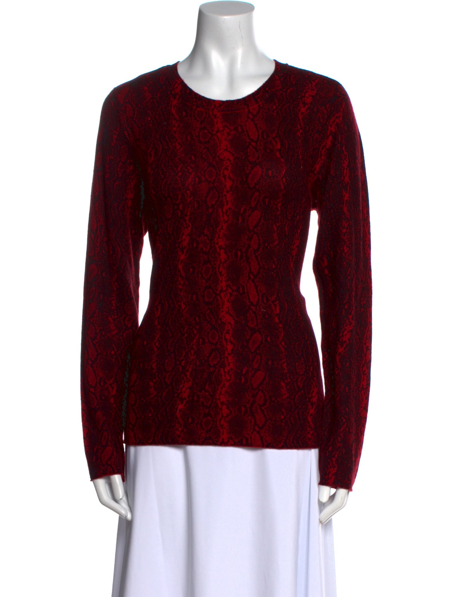 Neiman Marcus Cashmere Animal Print Sweater
