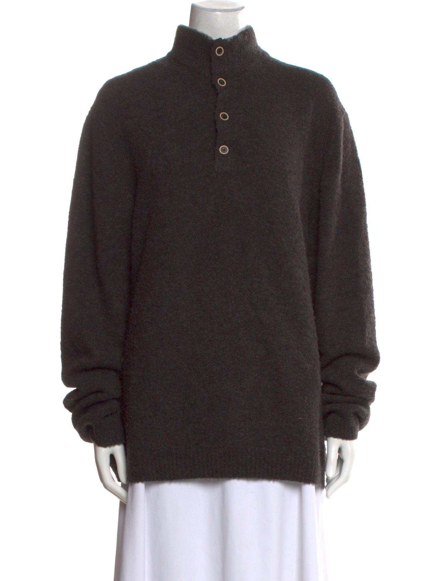 Neiman Marcus Wool Mock Neck Sweater