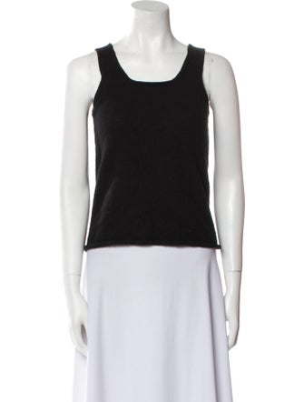 Neiman Marcus Cashmere Scoop Neck Top